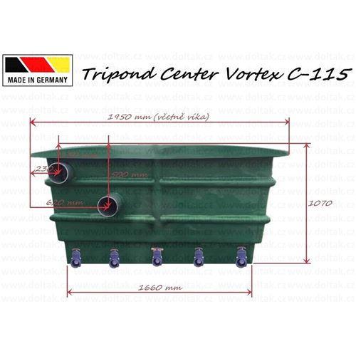 Průtokový filtr Tripond Center Vortex C-115 - prázdný