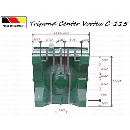 Průtokový filtr Tripond Center Vortex C-115 - prázdný