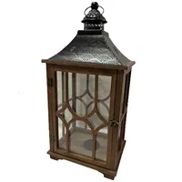 Střední lucerna 31,5 x 24 x 64 cm hnědá