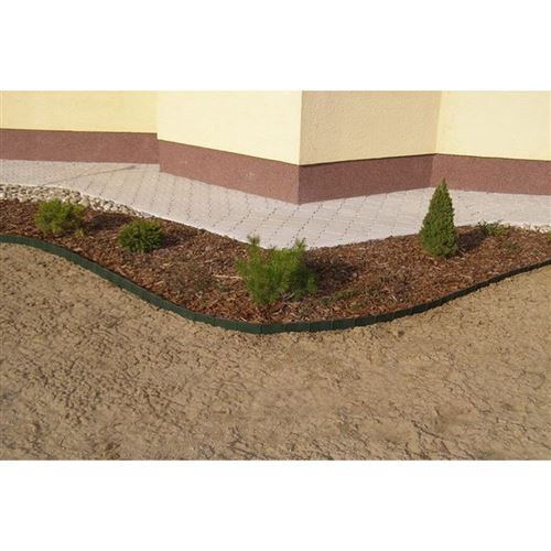 Okraj trávníku - obruba zatloukací zelená, v12xd15cm