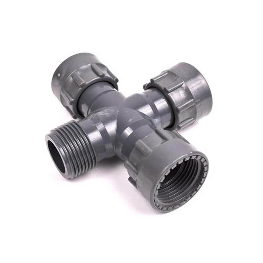 RAIN PVC Holendrový kříž 1", M-F-F-F závit