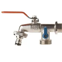 Zahradní kohout 3/4" s přípojkou na rychlospojku a výstupem 1" vnějším