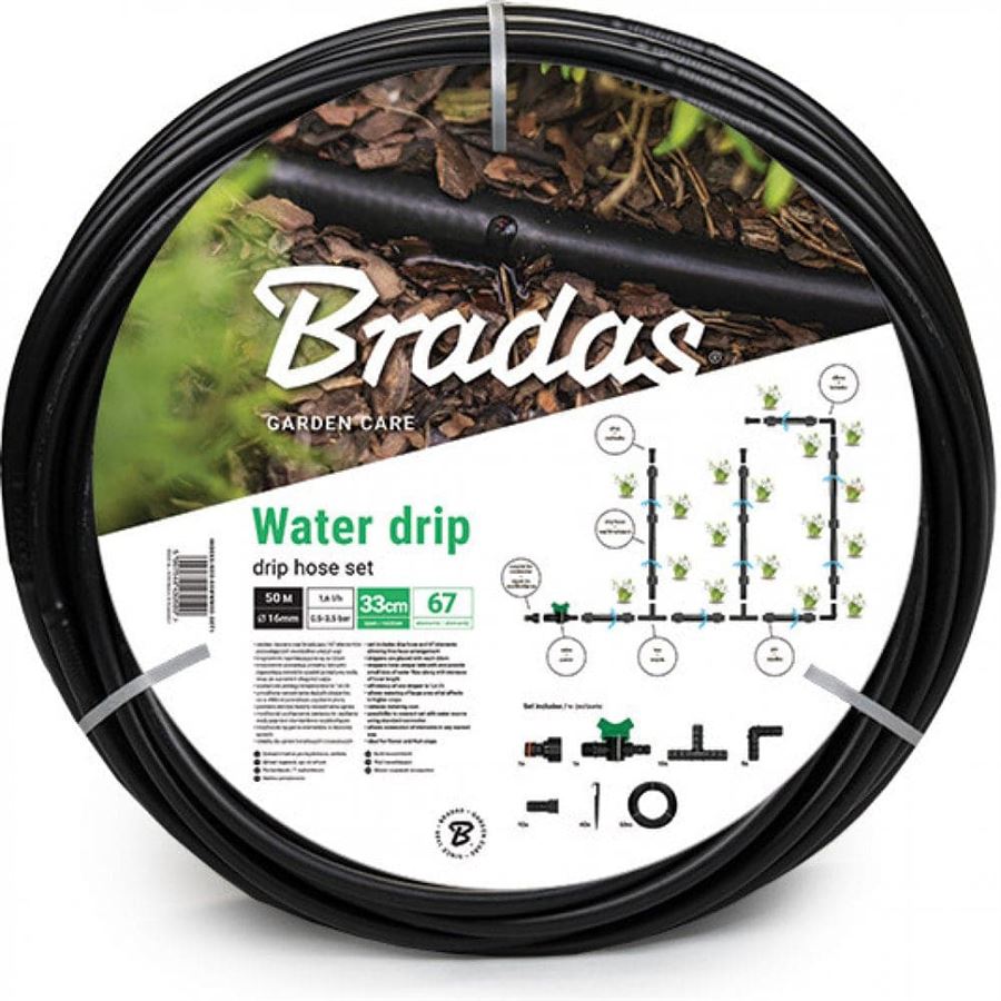 Sada kapkové závlahy - hadice 50 m Bradas WATER FLOW DRIP, kapkové zavlažování