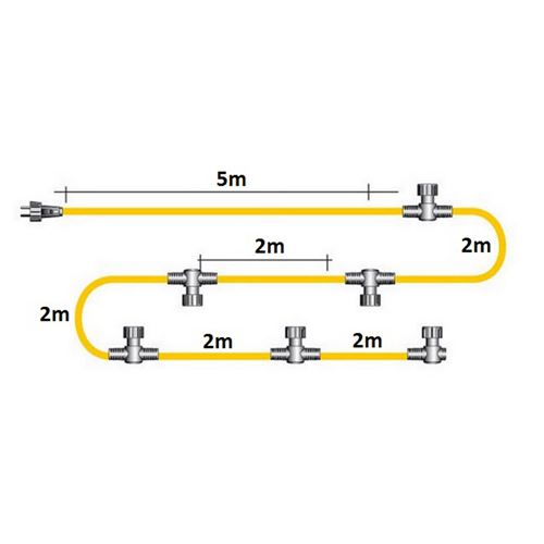Kabel hlavní SPT-3, 15m + 6 konektorů