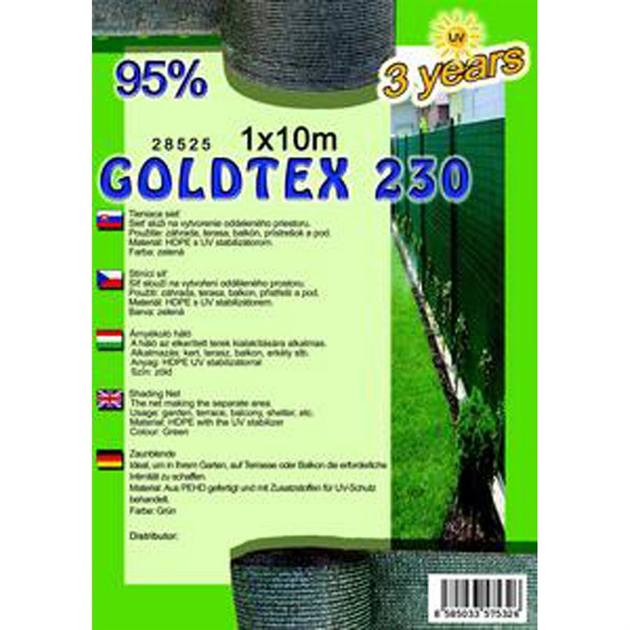 Stínící síť GOLDTEX230 1x10m zel 95%