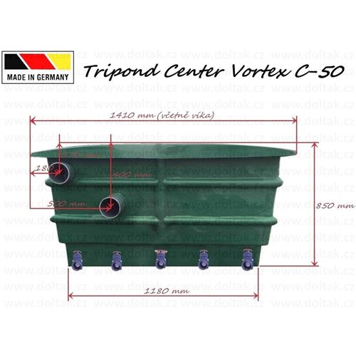 Průtokový filtr Tripond Center Vortex C-50 včetně médií