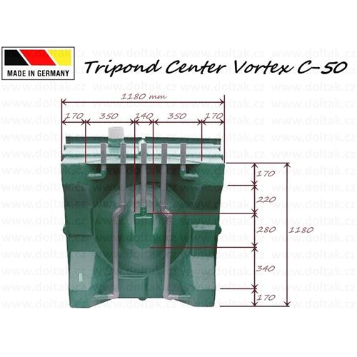 Průtokový filtr Tripond Center Vortex C-50 - prázdný