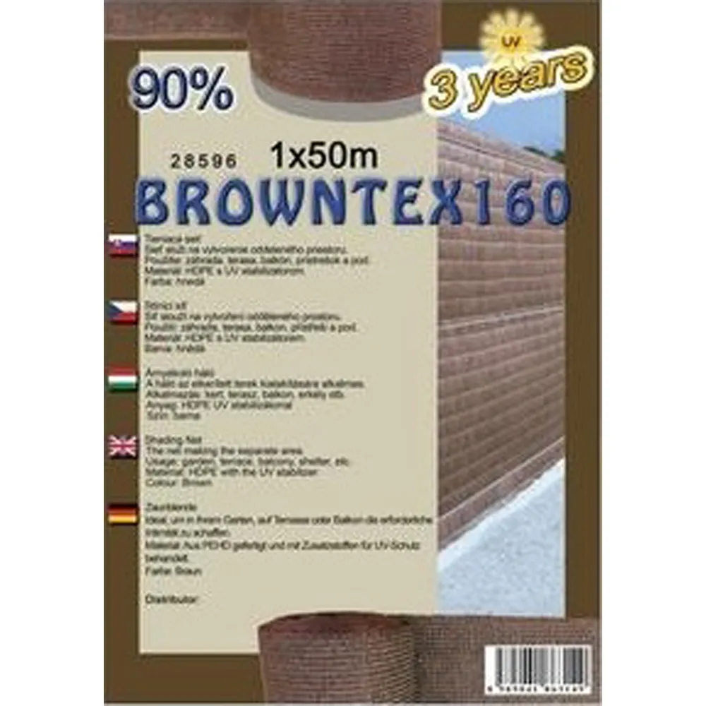 Stínící síť BROWNTEX160 1 x50m hnědá 90%