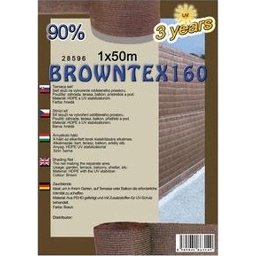 Stínící síť BROWNTEX160 1 x50m hnědá 90%