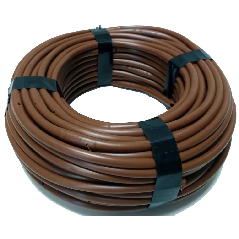 Mikro hadice kapková - hnědá D6mm 15cm 2l/h 30 bm, kapkové zavlažování