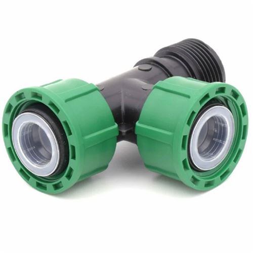IRRITEC PP holendrový T-kus 1", M-F-F závit, PN 10
