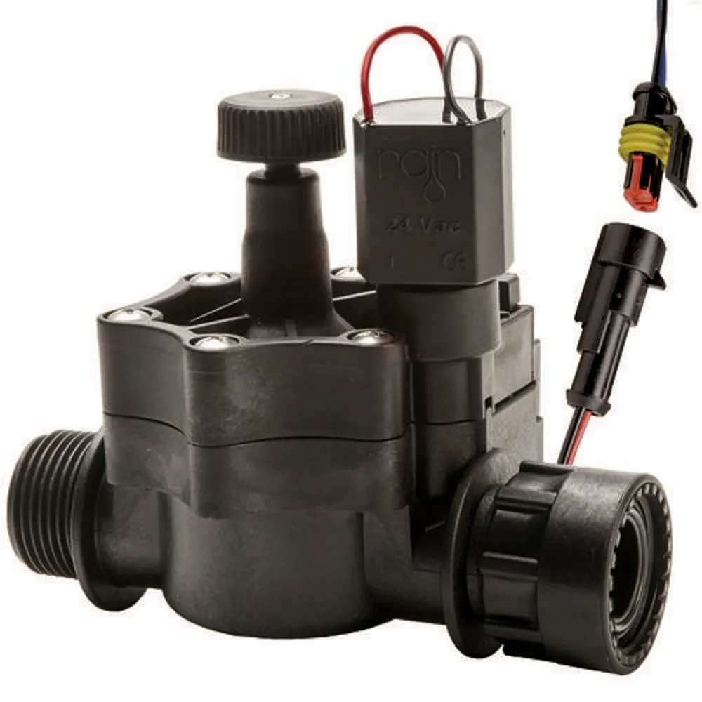 Elektroventil RAIN RN 155 PLUS 9V DC s reg. průtoku 1" M x F holender