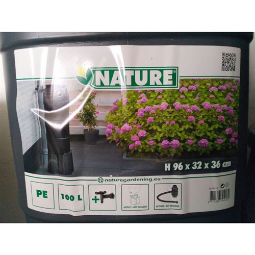 Nádrž na dešťovou vodu s podstavcem 100l NATURE - antracit