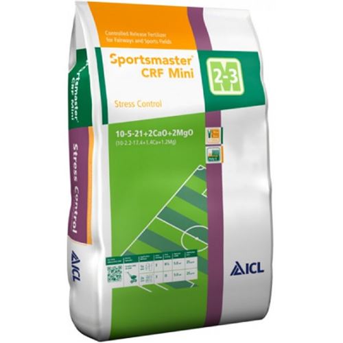 Travní hnojivo pro extrémní teploty ICL Sportsmaster CRF Mini Stress Control 25 kg