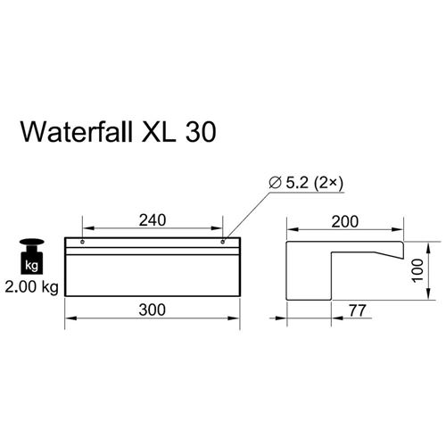Oase Waterfall XL 30 - Nerezový vodopád