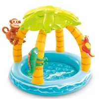 Nafukovací dětský bazének Intex 102 x 86 cm Tropický ostrov se stříškou