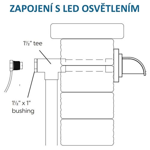 Oase Nástěnný chrlič čtverec - Měď