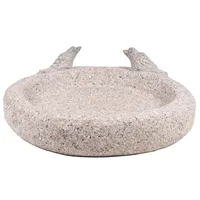 Kamenné napajedlo ze žuly s dvěma ptáčky 45 cm