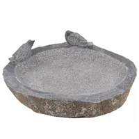 Kamenné napajedlo se dvěma ptáčky 40 cm