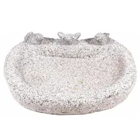 Kamenné napajedlo se třemi ptáčky 40 cm