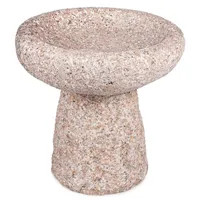 Kamenné napajedlo s podstavou růžové 40 x 40 cm
