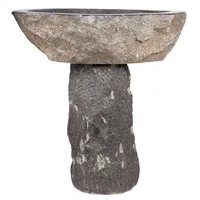 Kamenné napajedlo s podstavou tmavé 30 x 20 cm