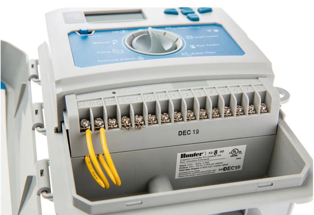 Hunter X2 - zapojení svorek a elektroinstalace řídicí jednotky