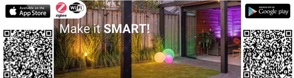 SMART zahradní osvětlení Garden Lights s ovládáním přes aplikaci ZigBee a WiFi