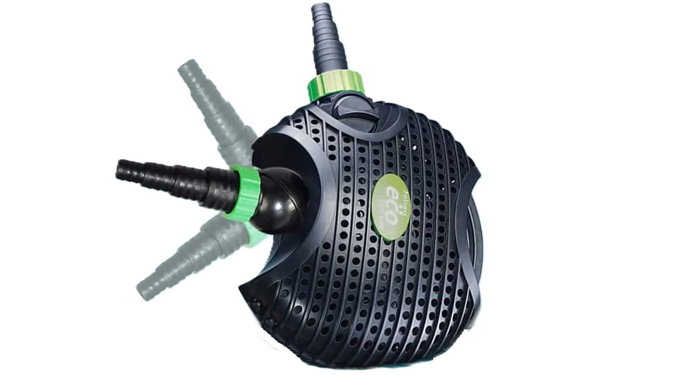 Jezírkové čerpadlo Jebao AMP ECO 10000 s otočným výstupem a úsporným motorem pro filtrace, potůčky a vodopády