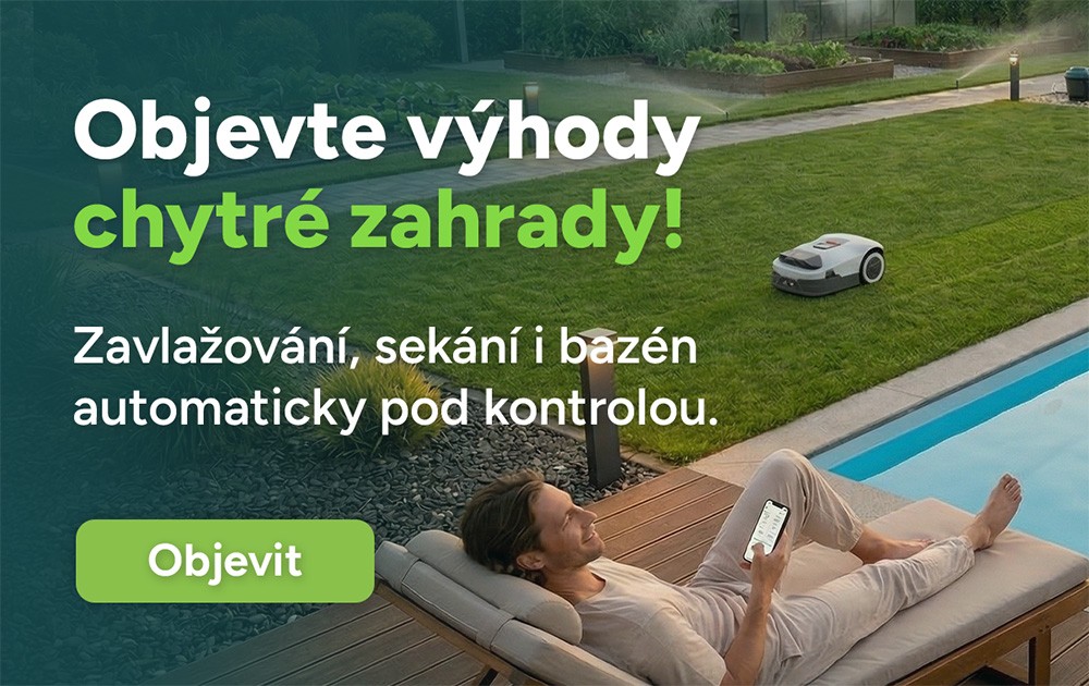 Objevte výhody chytré zahrady – zavlažování, sekání i bazén - automaticky a pod kontrolou