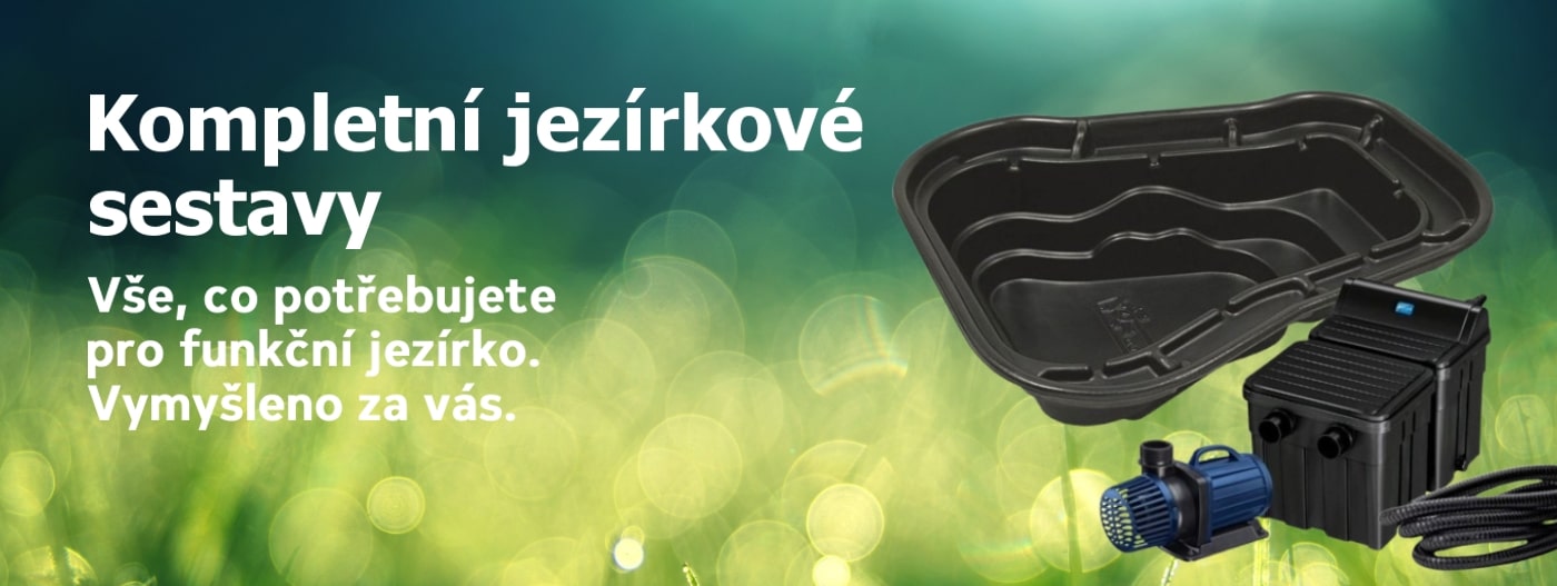 Objevte kompletní jezírkové sety. Obsahují vše, co potřebujete a díly jsou sladěné k okamžné instalaci. Stačí si jen vybrat to své.