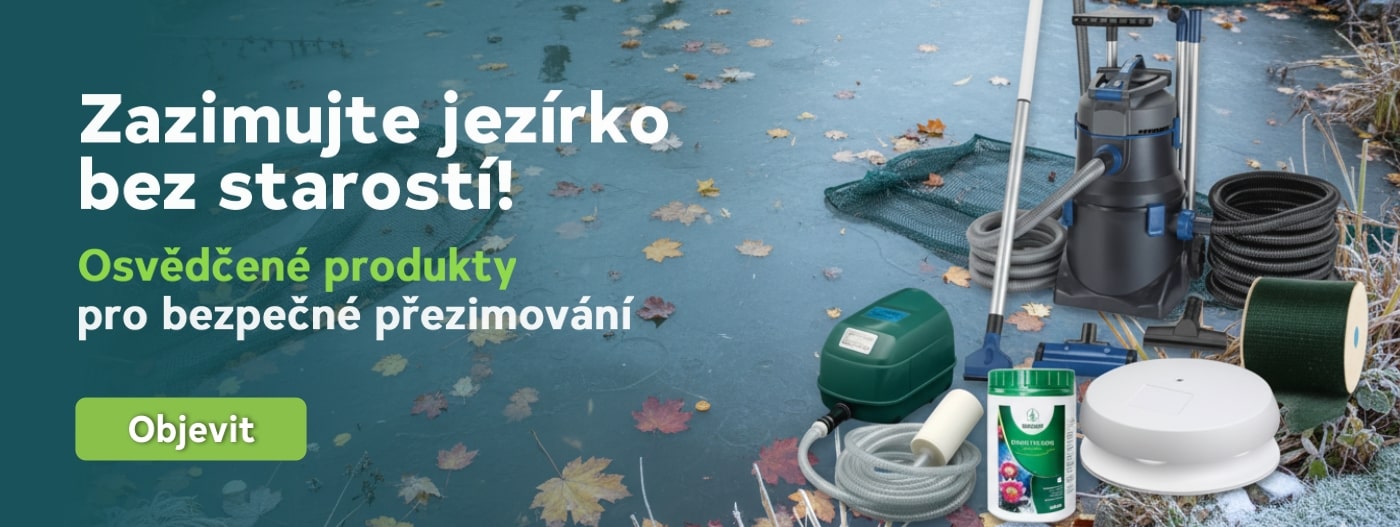 Zazimování jezírka – osvědčené produkty pro bezpečné přezimování ryb a techniky.