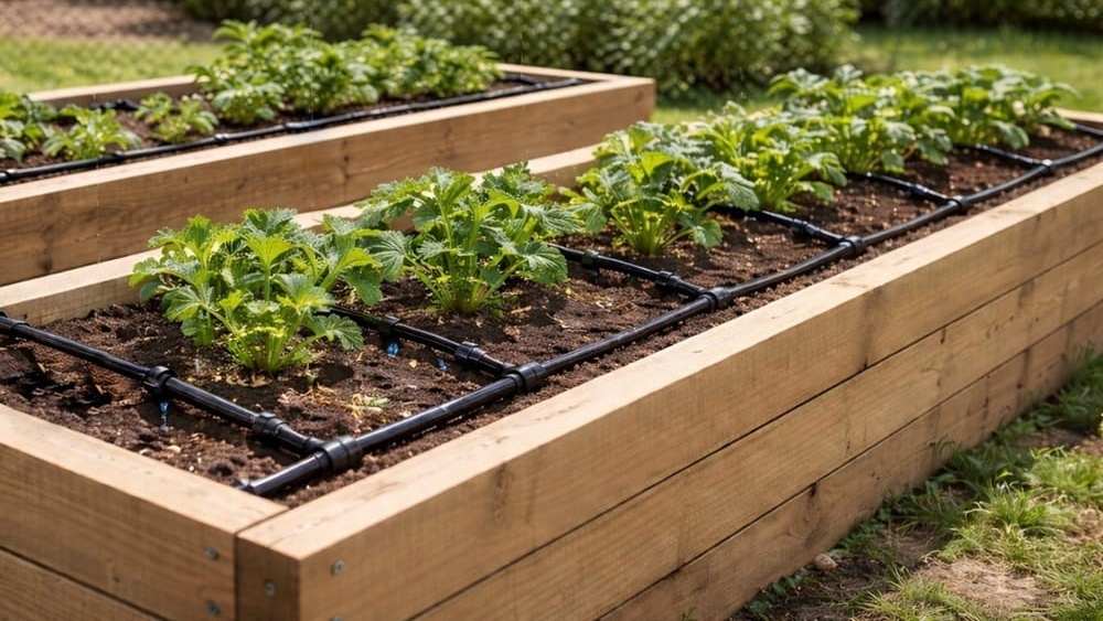 Zavlažování vyvýšených záhonů svépomocí